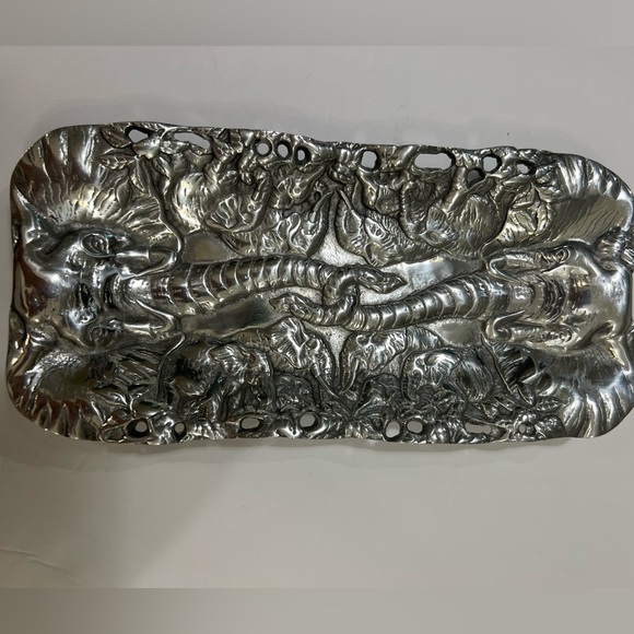 Intricate Silver Elephant Tray - Picture 3 of 7